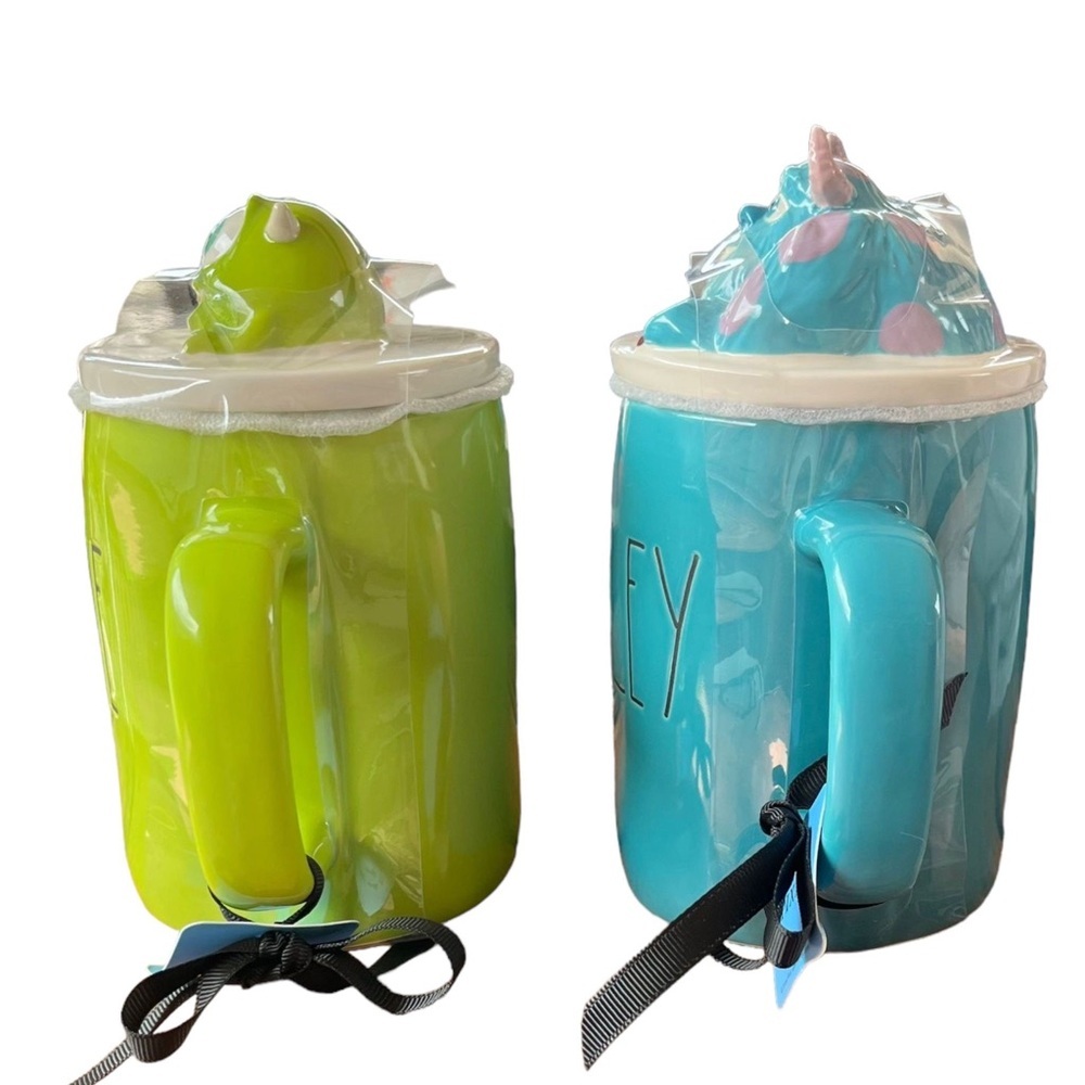 Rae Dunn Pixar Monsters Inc. Mike Wazowski & Sulley Mug Set Artisan Collection - Picture 5 of 7